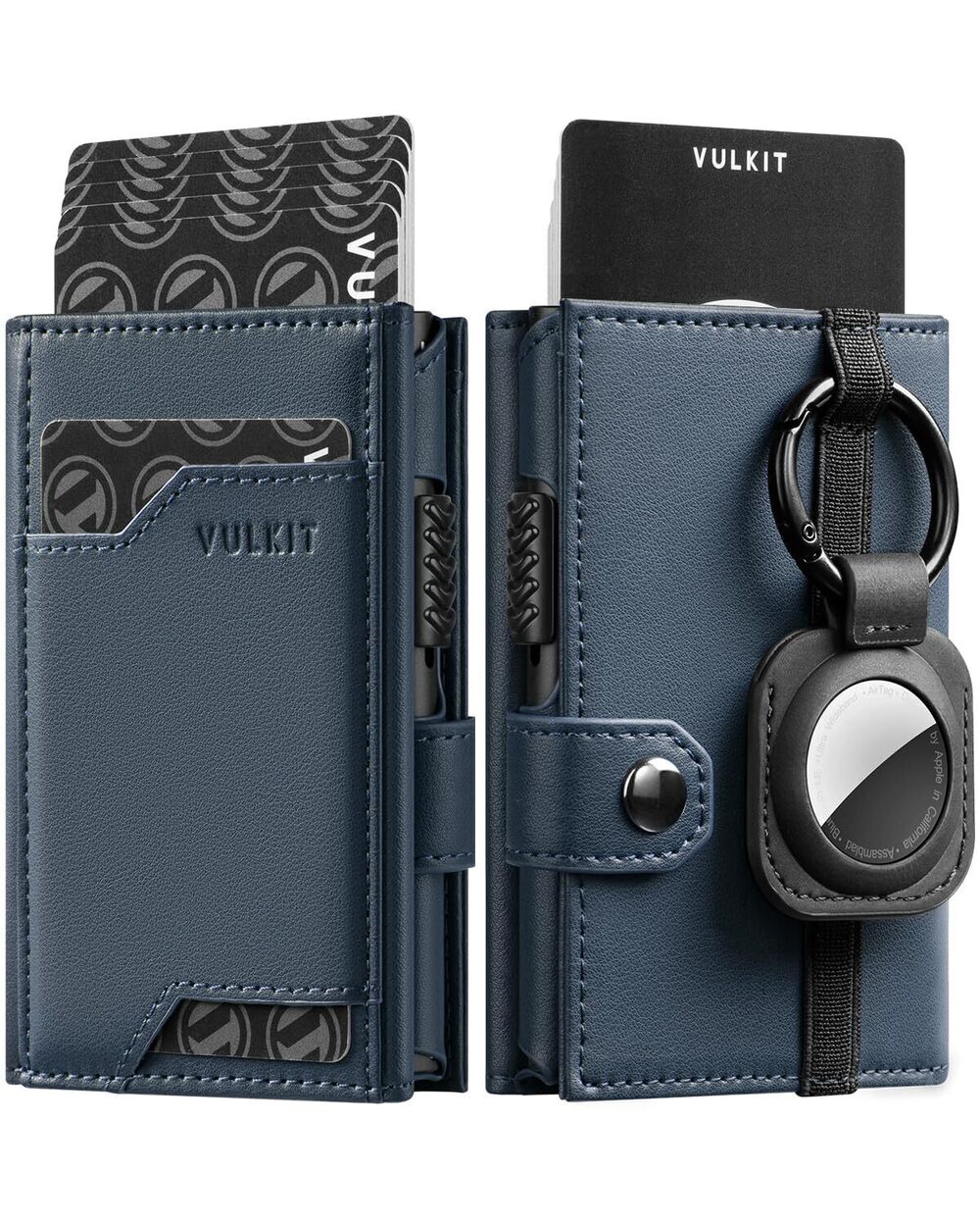 6979 Airtag Wallet with Keyring Leather Pop up Credit Card Wallet with Air